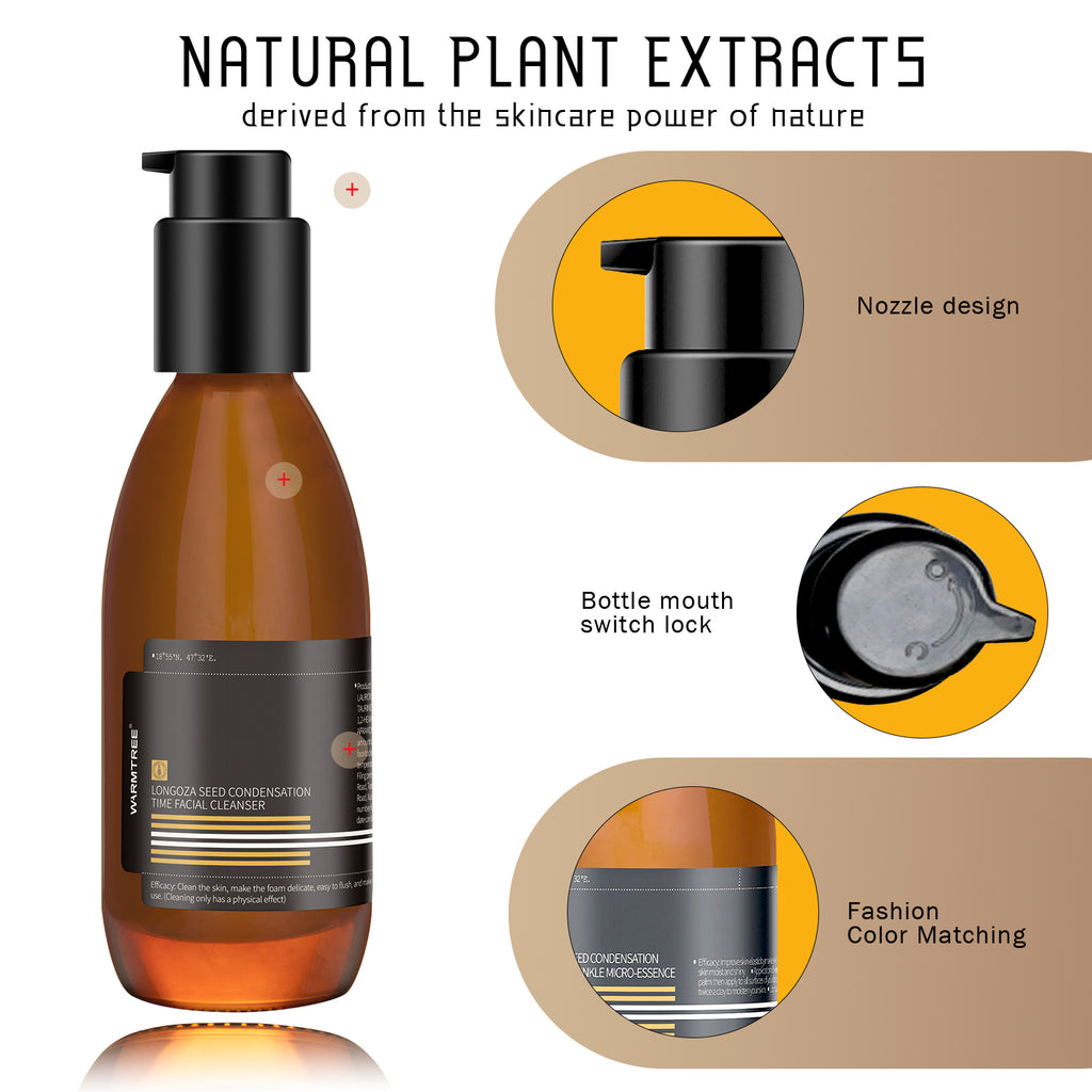 Amino Acid Facial Cleanser – No Fragrance,Harsh Additives with Longoza Seed & Frankincense Anti-Dullness & Barrier Repair