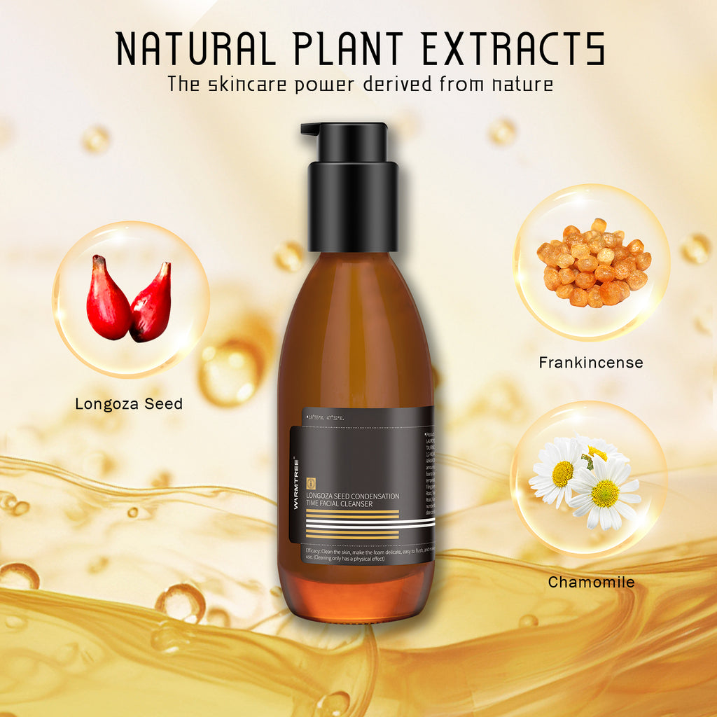 Amino Acid Facial Cleanser – No Fragrance,Harsh Additives with Longoza Seed & Frankincense Anti-Dullness & Barrier Repair