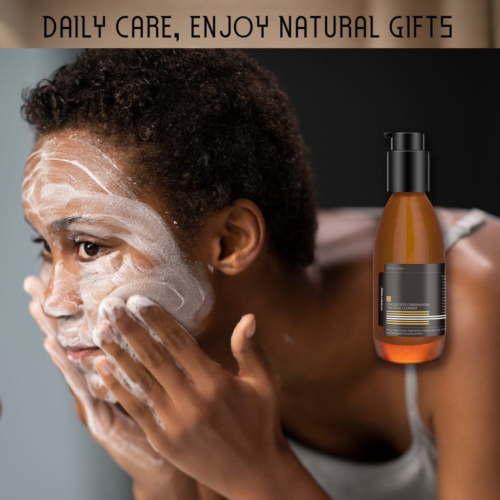 Amino Acid Facial Cleanser – No Fragrance,Harsh Additives with Longoza Seed & Frankincense Anti-Dullness & Barrier Repair